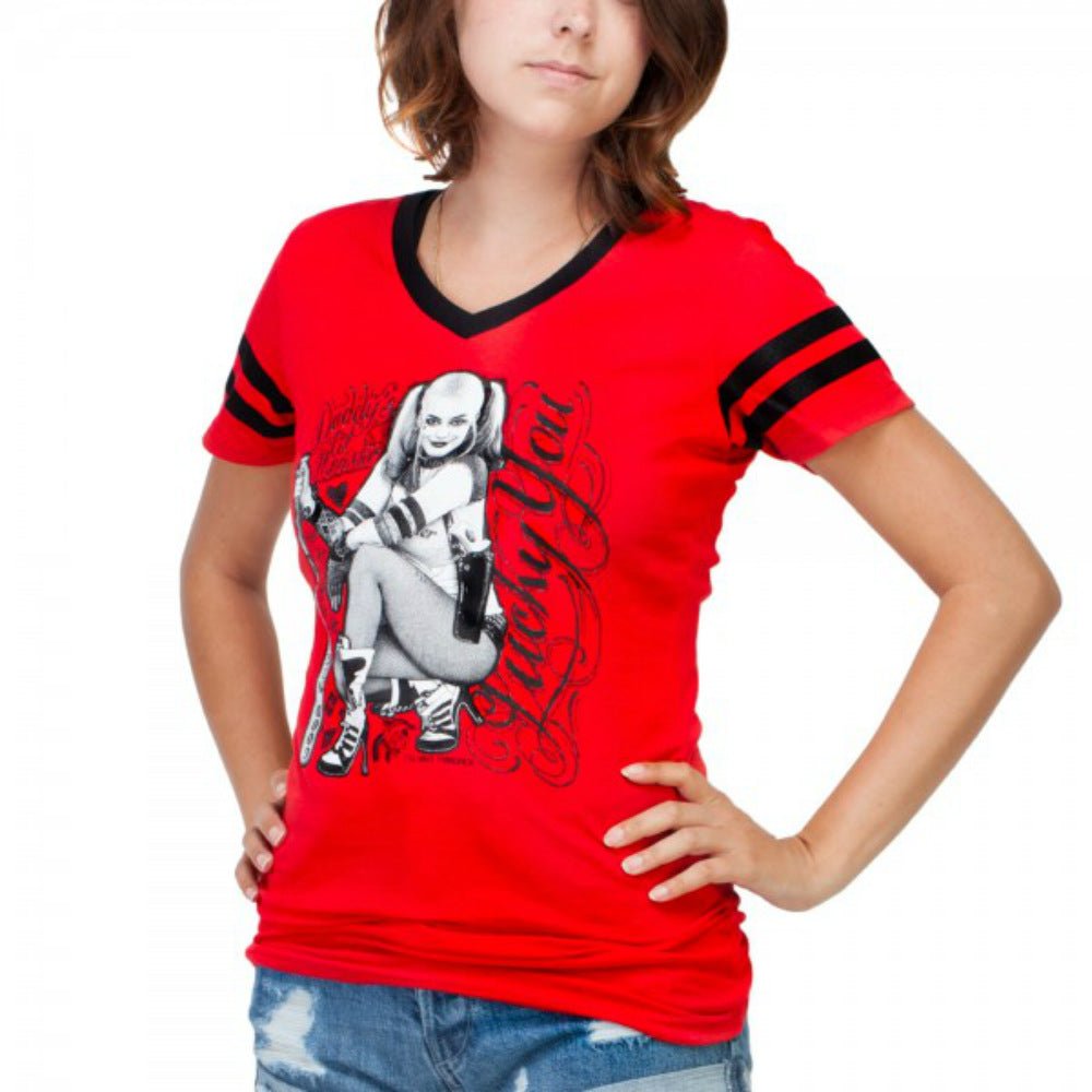 SUICIDE SQUAD スーサイドスクワッド (ジョーカー 生誕 80周年 ) - Harley Quinn Lucky You / Tシャツ / レディース - PGS